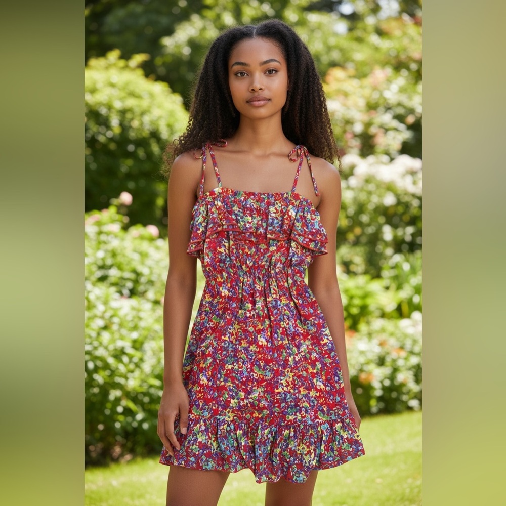 Forever 21 Red Floral Mini Dress